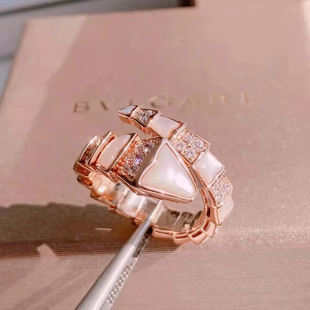 Bvlgari Serpenti Viper One-Coil Ring in 18 KT Rose Gold for Women Bvlgari Serpenti Viper One-Coil Ring in 18 KT Rose Gold for Women