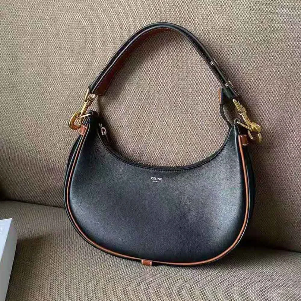 Celine Medium Strap Ava Bag in Smooth Calfskin for Women in Black