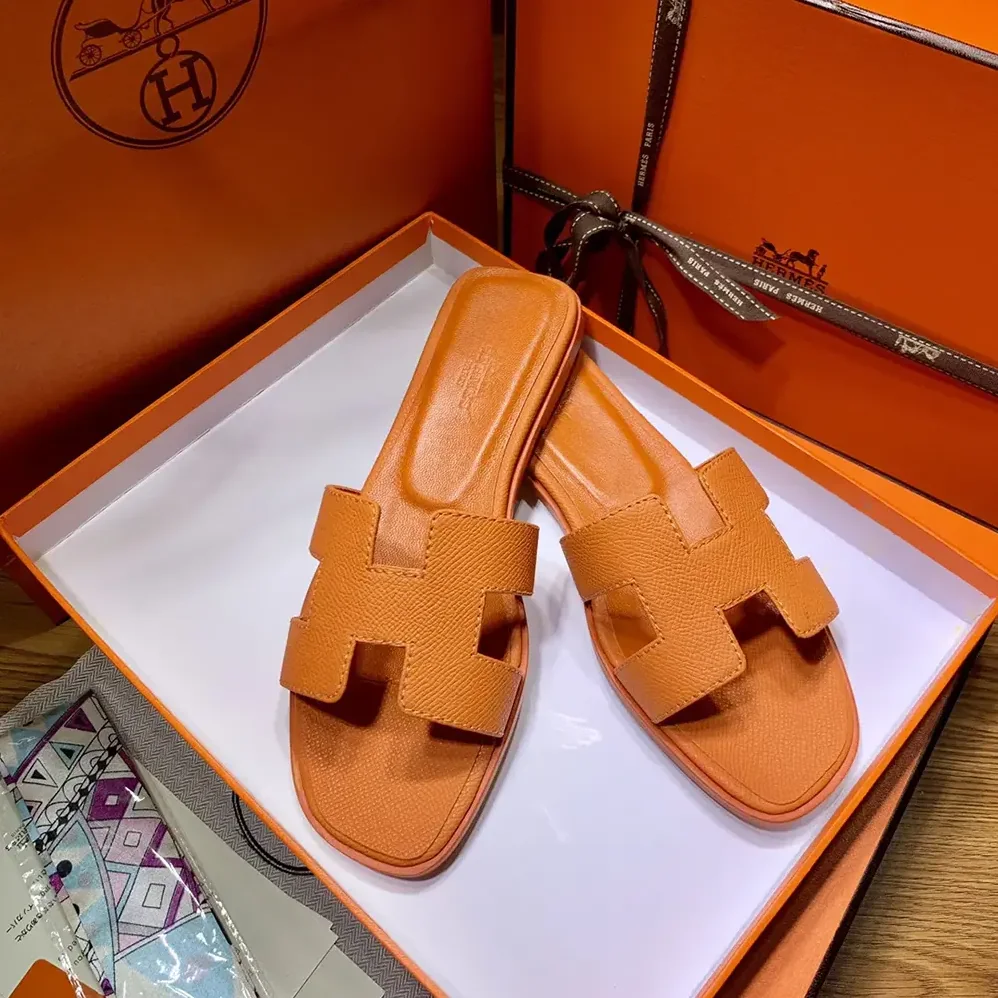 Hermes Oran Sandal-Orange H202272Z for Women Hermes Oran Sandal-Orange H202272Z for Women