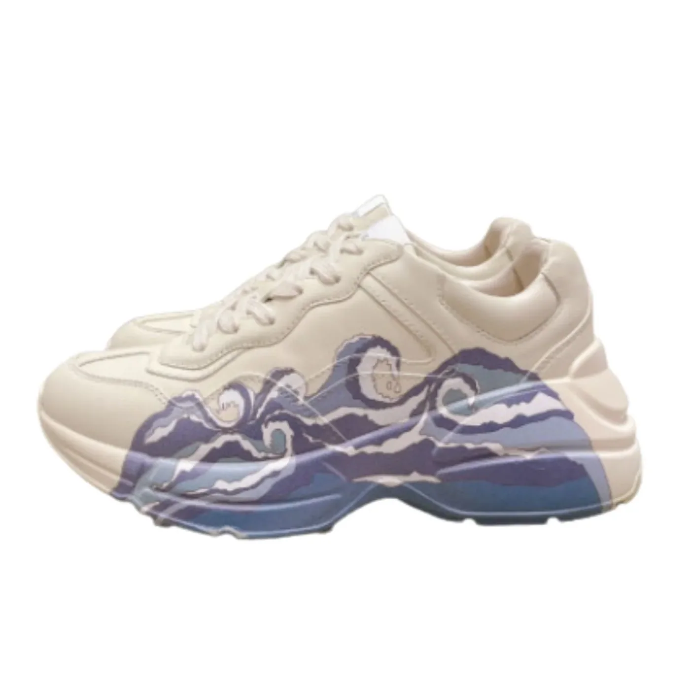 Gucci Rhyton Sneaker With Wave White Gucci Rhyton Sneaker With Wave White