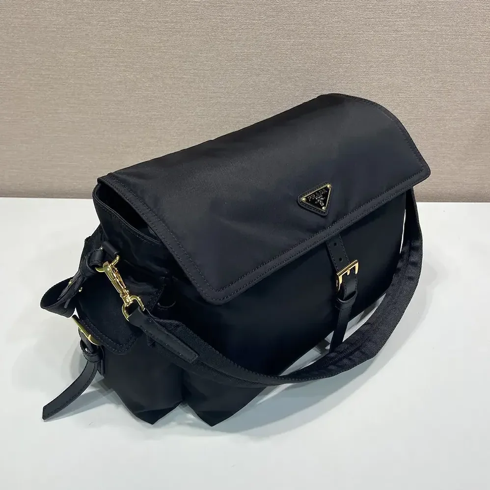 Prada Explore Medium Re-Nylon Shoulder Bag With Flap for Women Prada Explore Medium Re-Nylon Shoulder Bag With Flap for Women