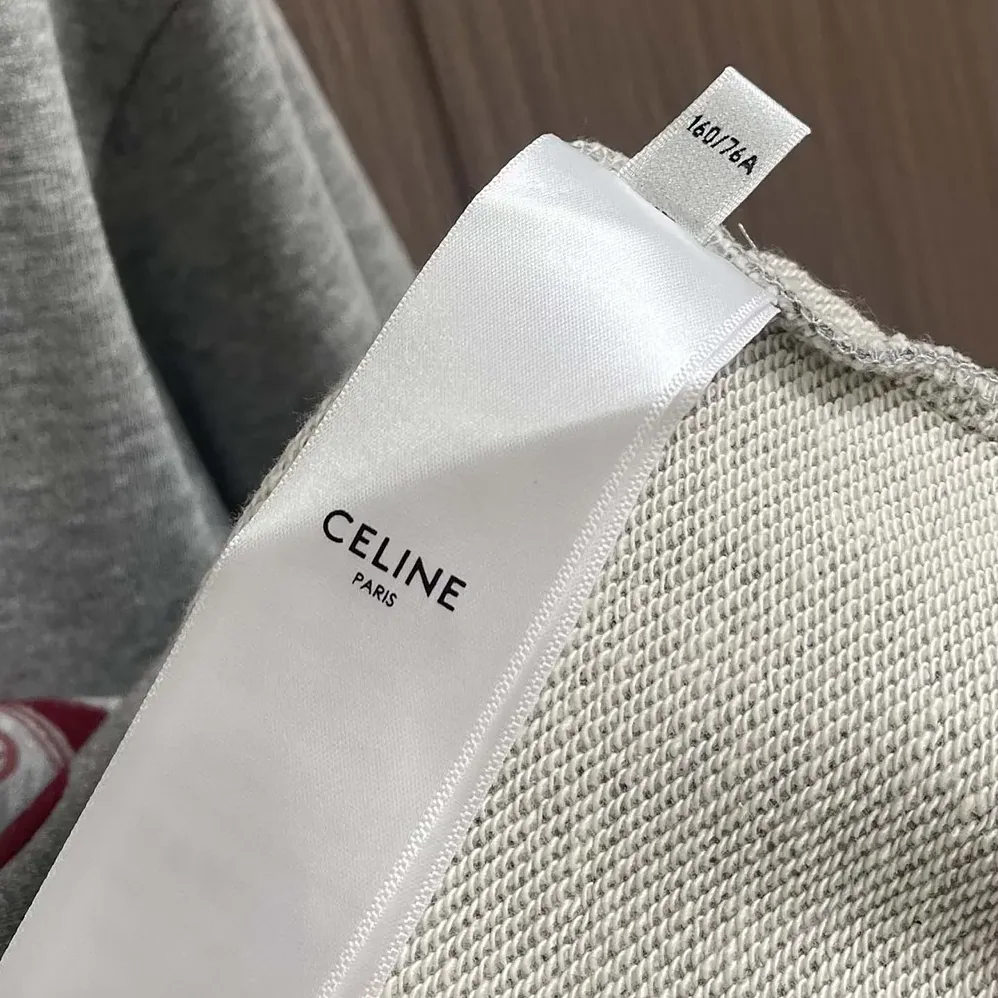 Celine Blason Loose Sweatshirt in Cotton Fleece for Women