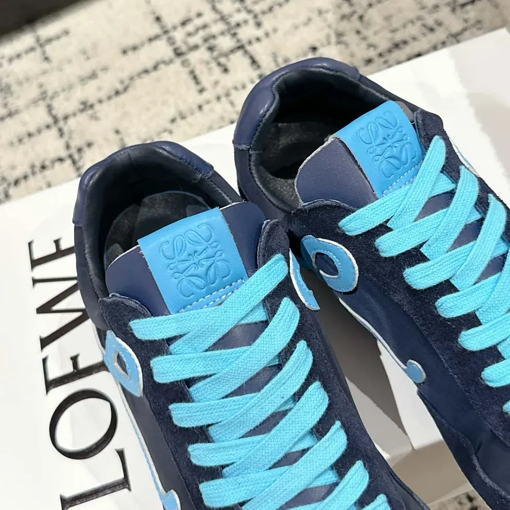Loewe Ballet Runner 2.0 in Nylon and Calfskin for Unisex in Navy Blue Loewe Ballet Runner 2.0 in Nylon and Calfskin for Unisex in Navy Blue