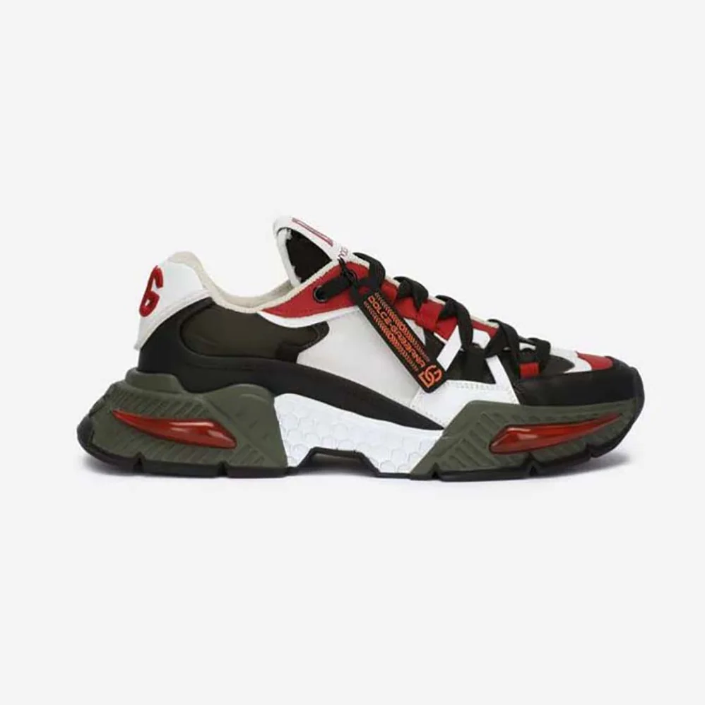 Dolce Gabbana D&G Mixed-Material Airmaster Sneakers for Unisex in Dark Green Dolce Gabbana D&G Mixed-Material Airmaster Sneakers for Unisex in Dark Green