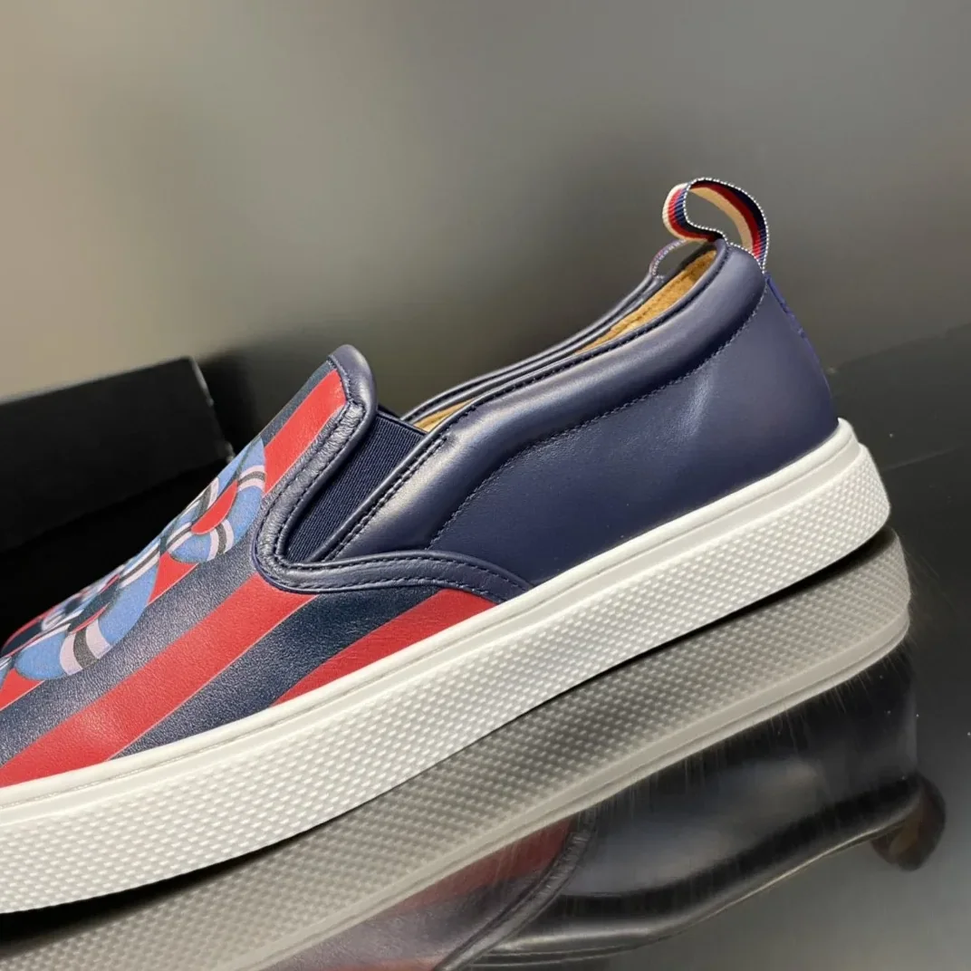 Gucci Kingsnake Print Slip for Men in On Sneaker Blue
