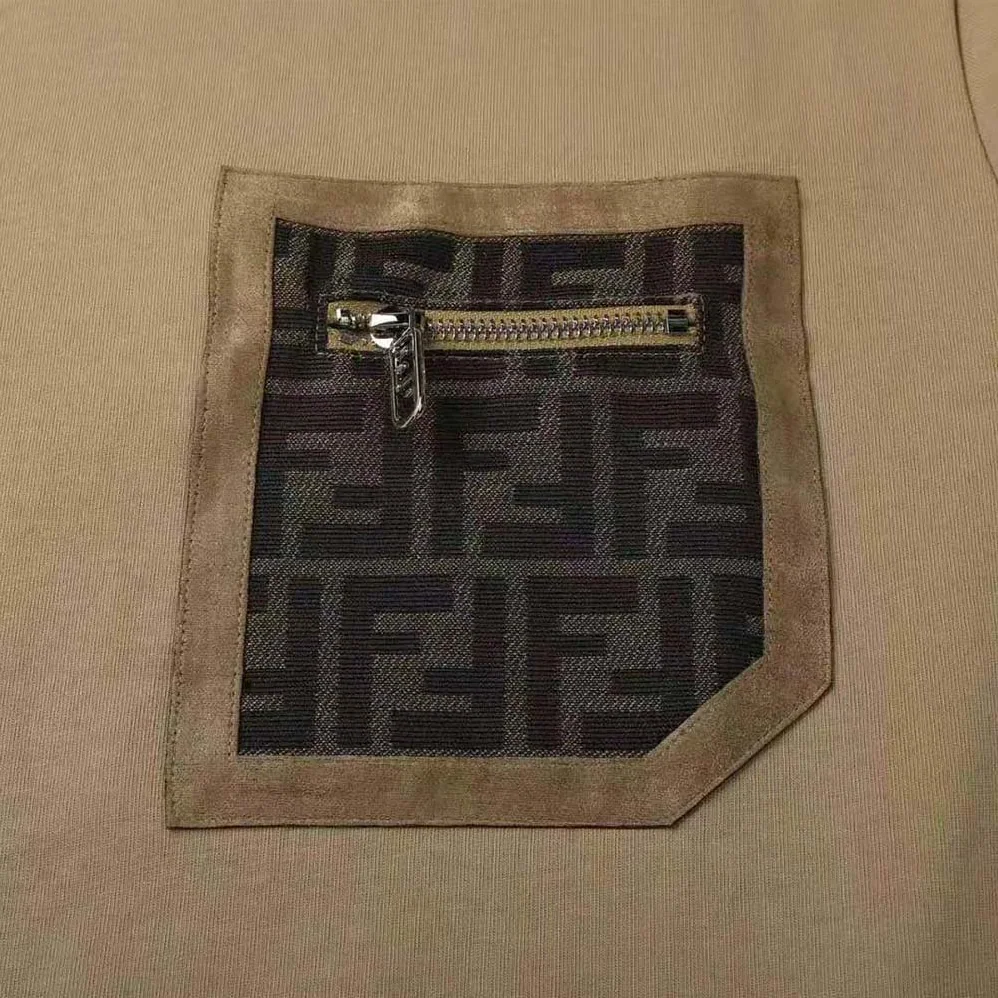 Fendi Beige Jersey T-shirt-FY1257APM4F0QA1 for Men