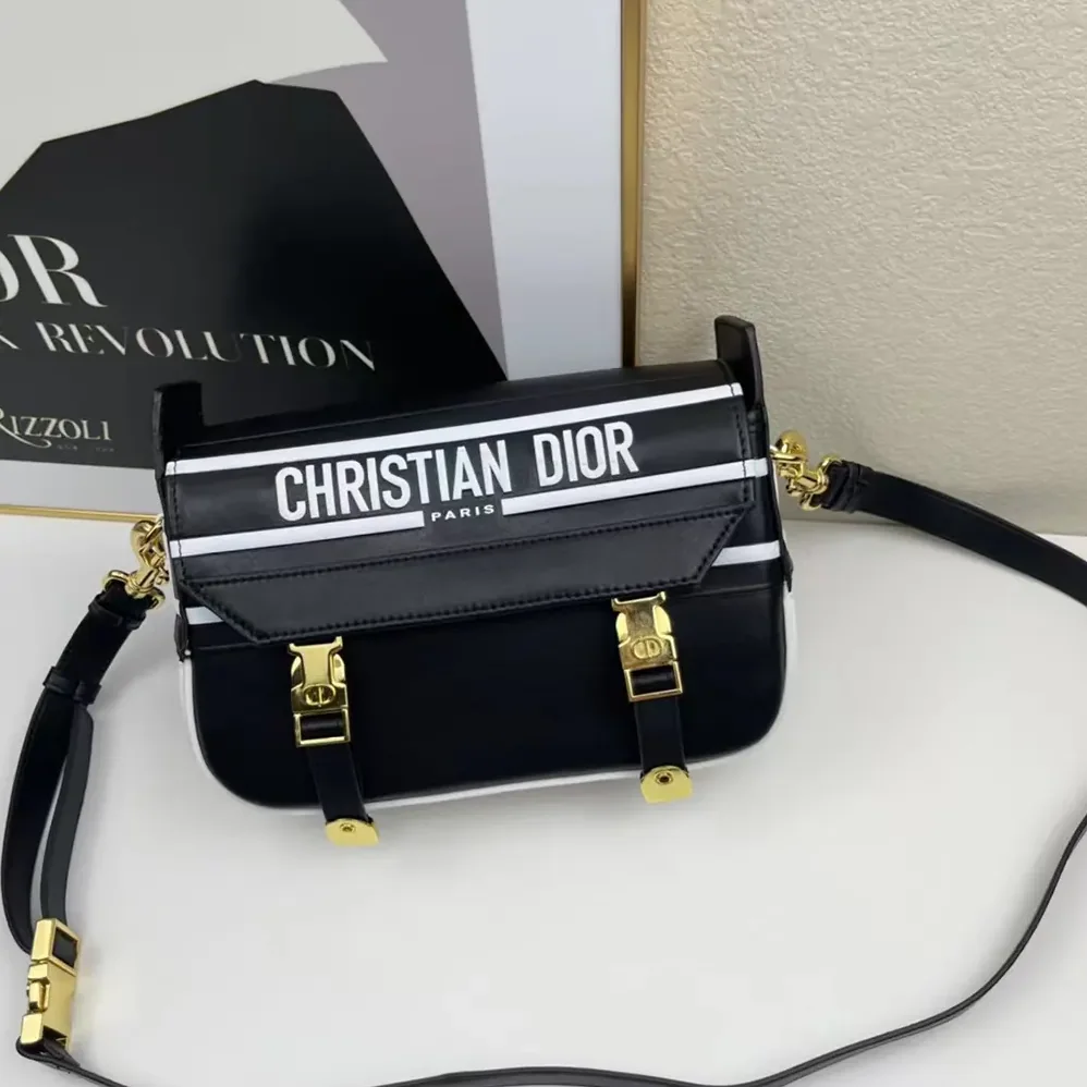 Dior Small Diorcamp Bag Black and White Smooth Calfskin for Women Dior Small Diorcamp Bag Black and White Smooth Calfskin for Women