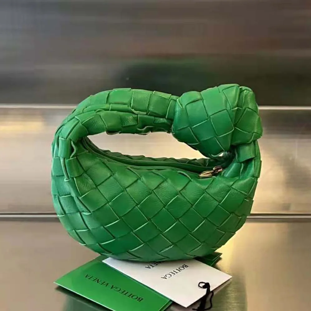 Bottega Veneta Candy Jodie Micro Intrecciato Leather Top Handle Bag for Women in Green Bottega Veneta Candy Jodie Micro Intrecciato Leather Top Handle Bag for Women in Green