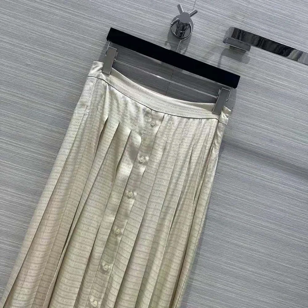 Prada Crêpe De Chine Jacquard Midi Skirt for Women