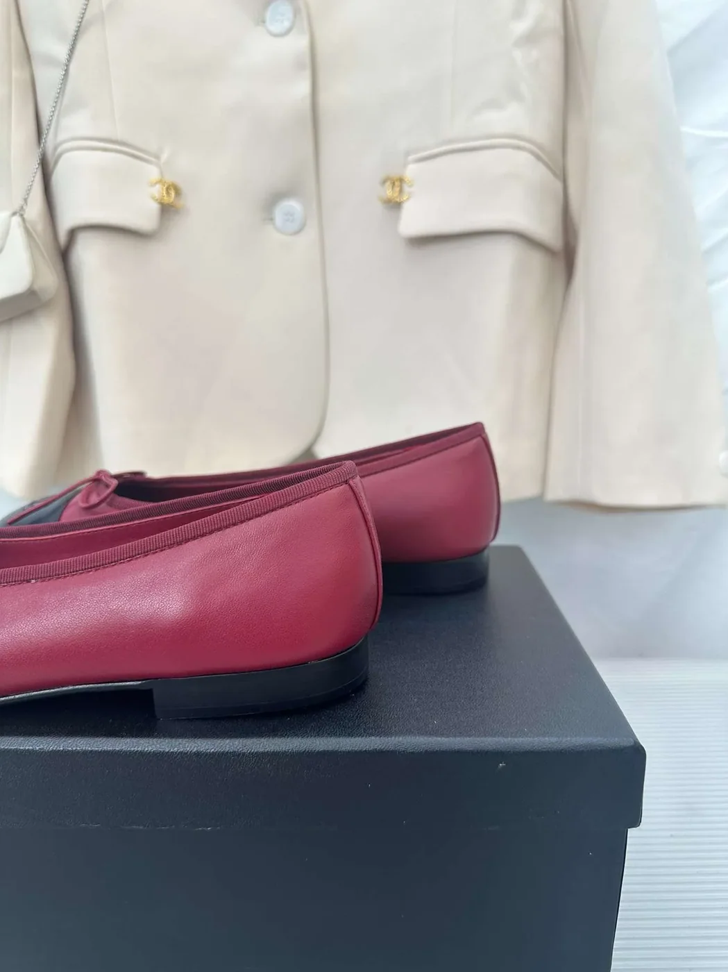 Chanel Ballerina Logo Ballet Burgundy Chanel Ballerina Logo Ballet Burgundy