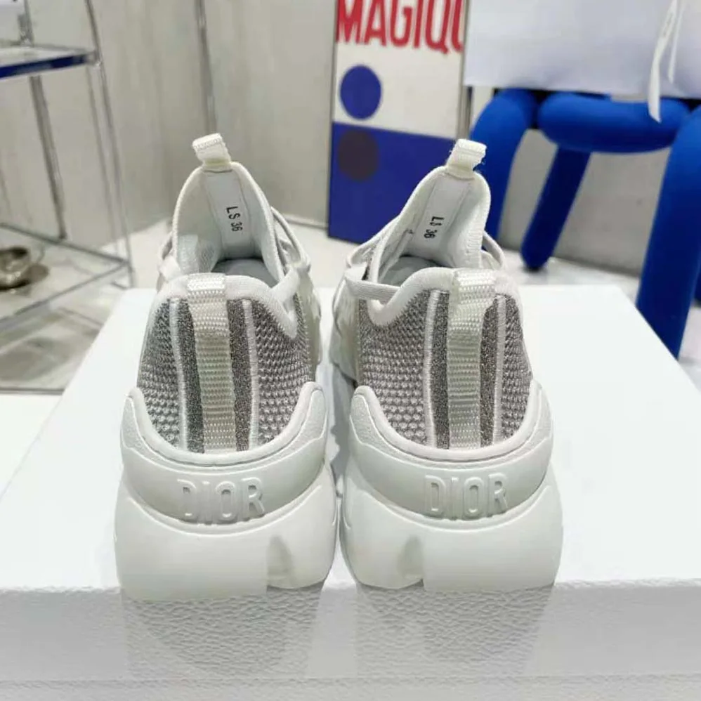 Dior D-Connect Sneaker Silver for Women in Tone Laminated Mesh