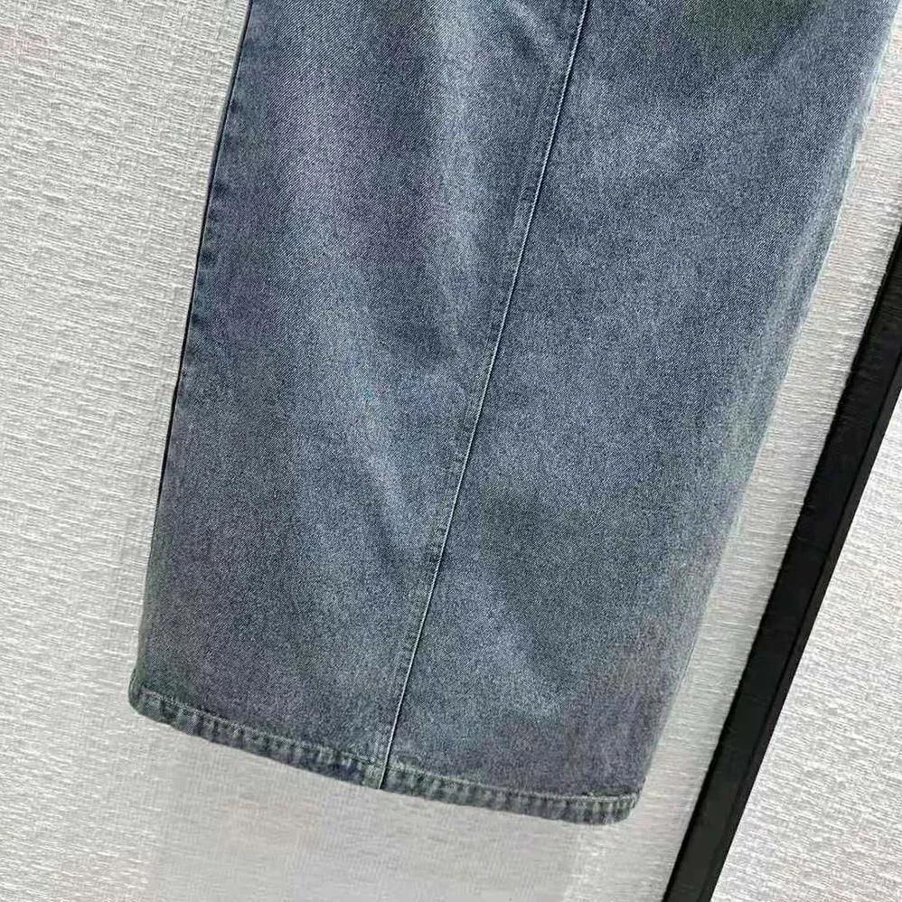 Prada Denim Maxi for Women in skirt with Triangle Logo Prada Denim Maxi for Women in skirt with Triangle Logo