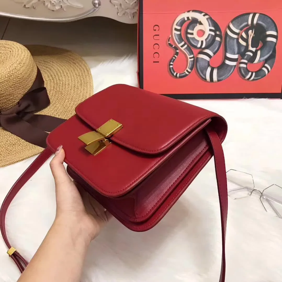 Celine Medium Classic Bag in Box Calfskin Leather in Maroon Celine Medium Classic Bag in Box Calfskin Leather in Maroon