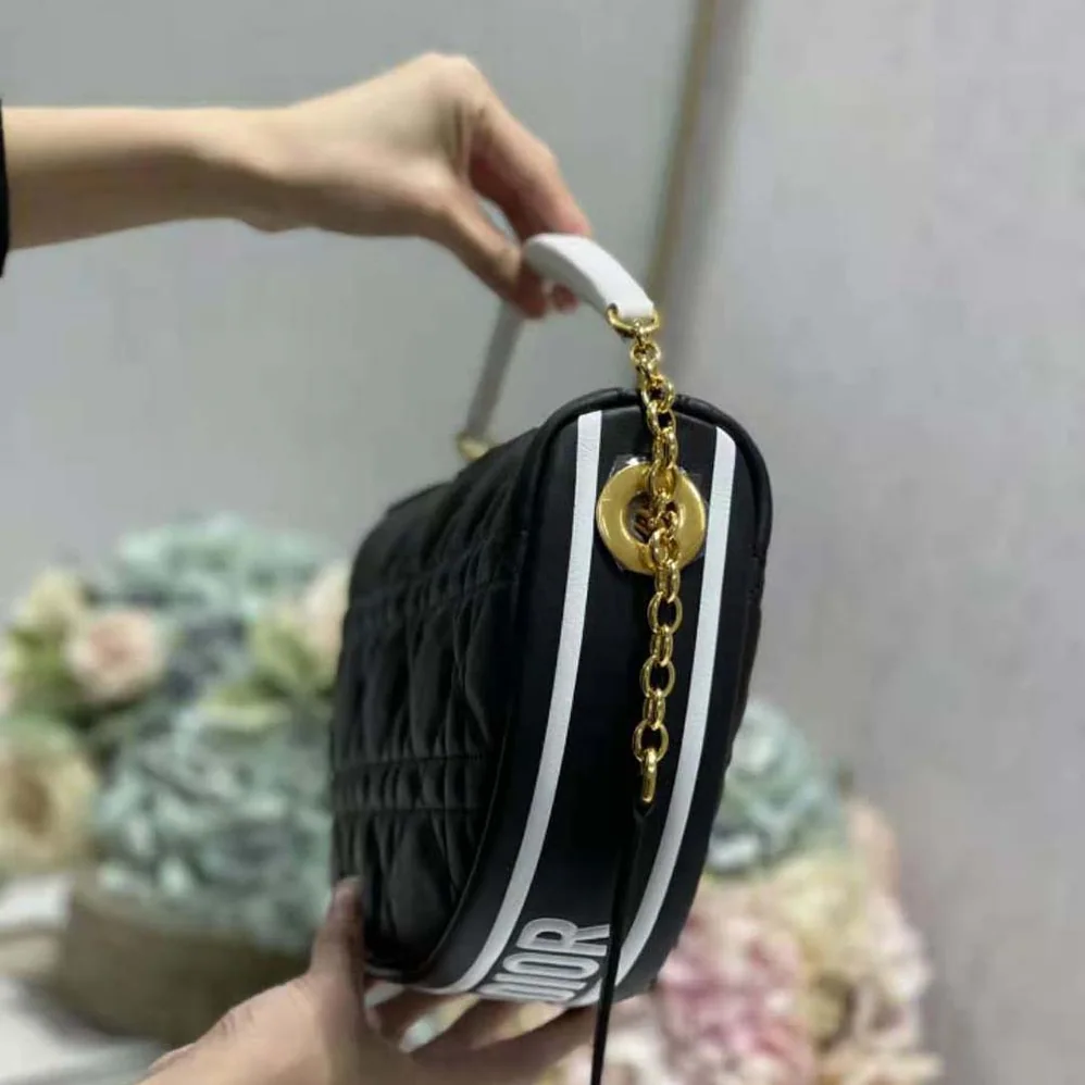 Dior Medium Dior Vibe Hobo Bag Black Cannage Lambskin for Women Dior Medium Dior Vibe Hobo Bag Black Cannage Lambskin for Women
