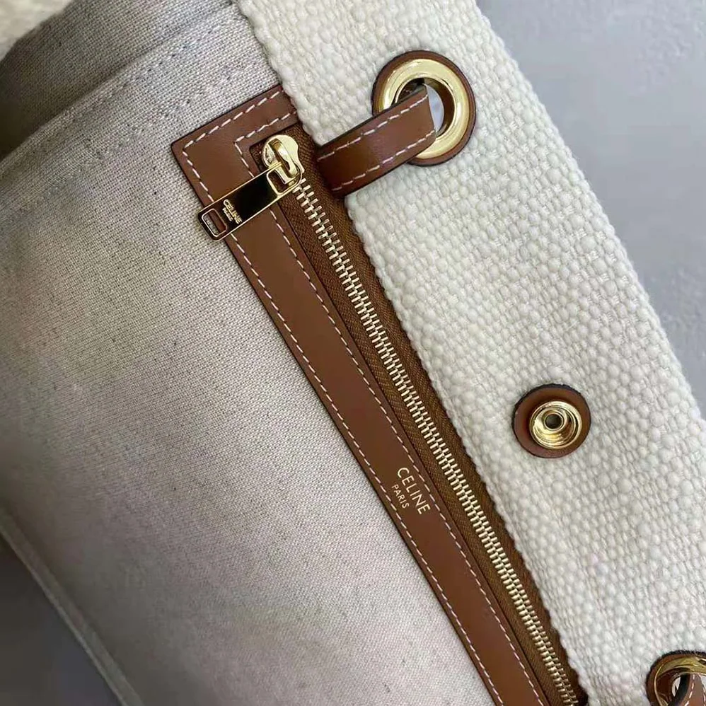 Celine Squared Cabas Celine in “Plein Soleil” Textile and Calfskin for Women