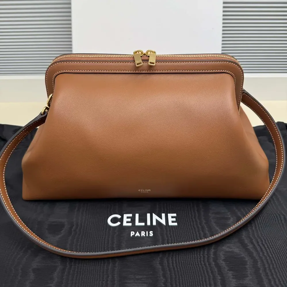 Celine Doctor'S Pouch in Supple Natural Calfskin for Women in Brown