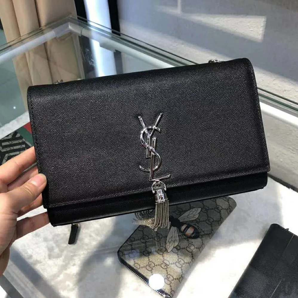 Saint Laurent YSL Kate Medium Tassel Grain De Poudre Embossed for Women Saint Laurent YSL Kate Medium Tassel Grain De Poudre Embossed for Women