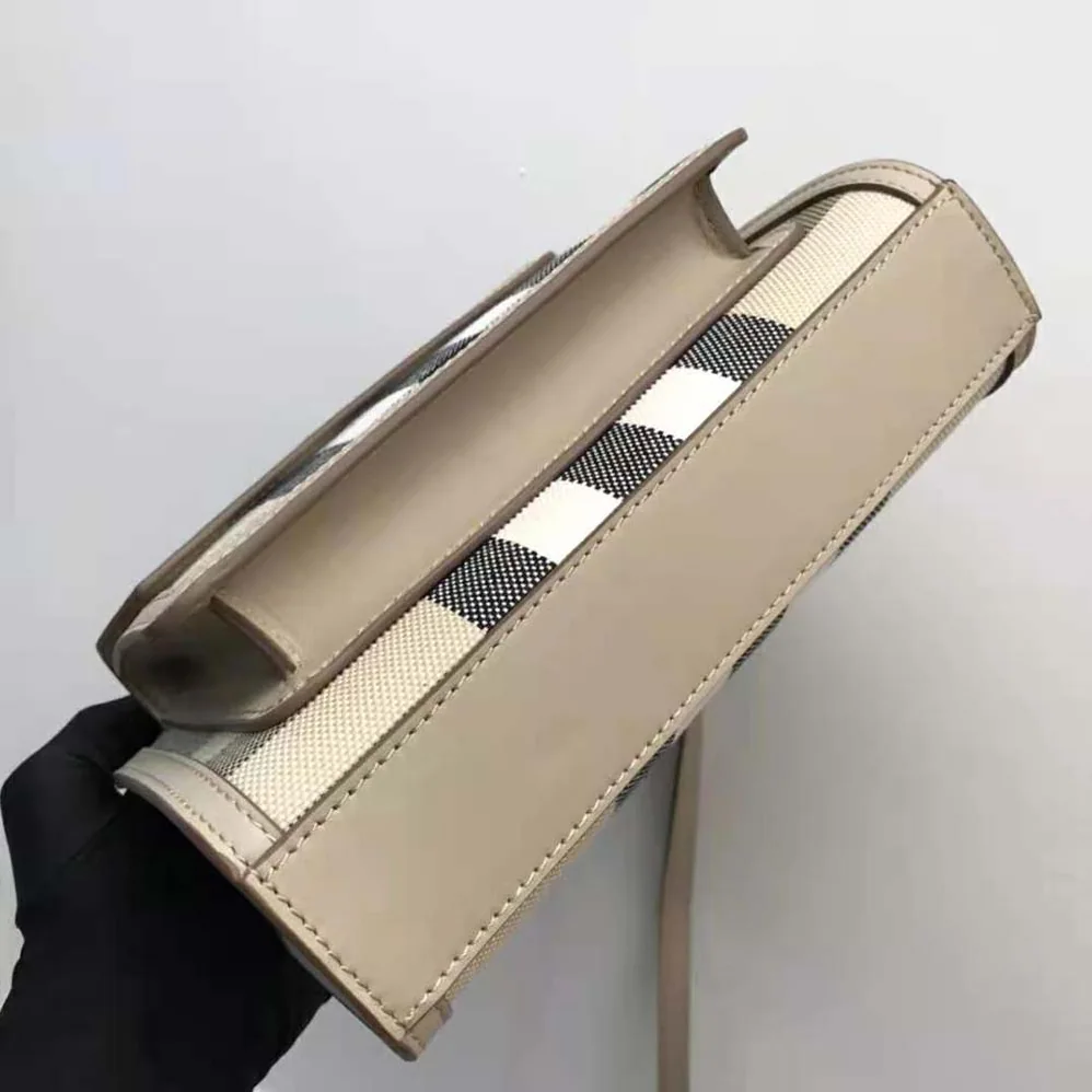 Burberry Mini Check Canvas and Leather Pocket Bag for Women Burberry Mini Check Canvas and Leather Pocket Bag for Women