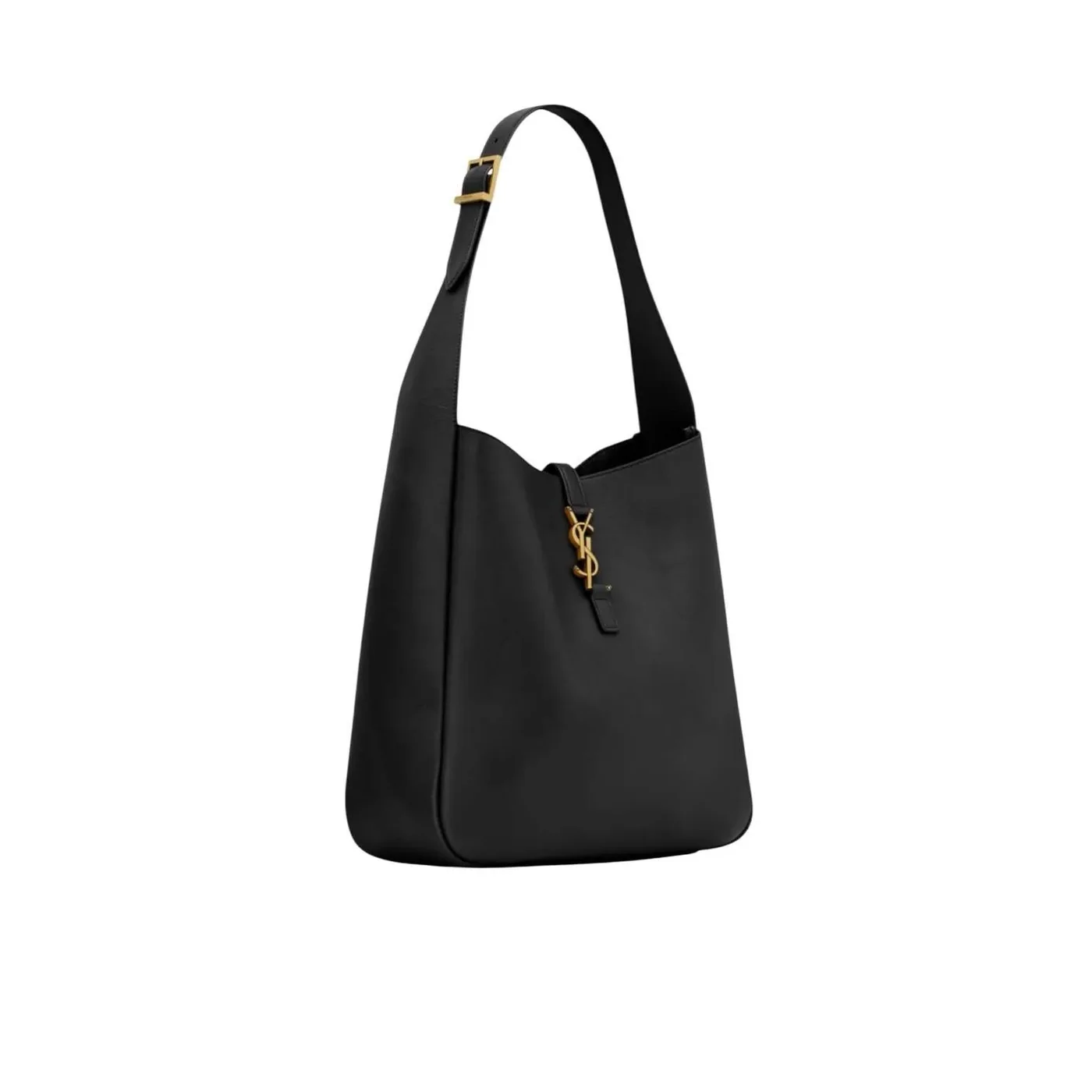 LE 5 À 7 SUPPLE LARGE IN GRAINED LEATHER BLACK