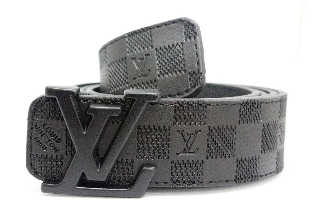Black Damier Leather Belt