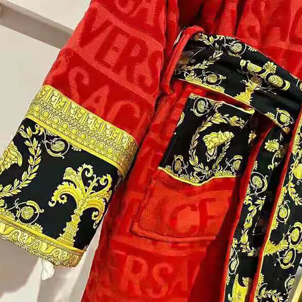 Versace I Baroque Bathrobe for Women in Red Versace I Baroque Bathrobe for Women in Red