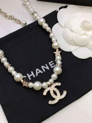 Chanel Diamond Double C Pentagram Necklace Gold Chanel Diamond Double C Pentagram Necklace Gold