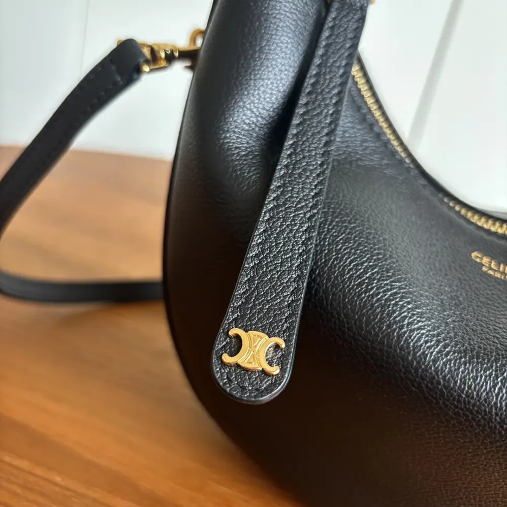 Celine Teen Celine Llulu in Grained Calfskin for Women in Black Celine Teen Celine Llulu in Grained Calfskin for Women in Black