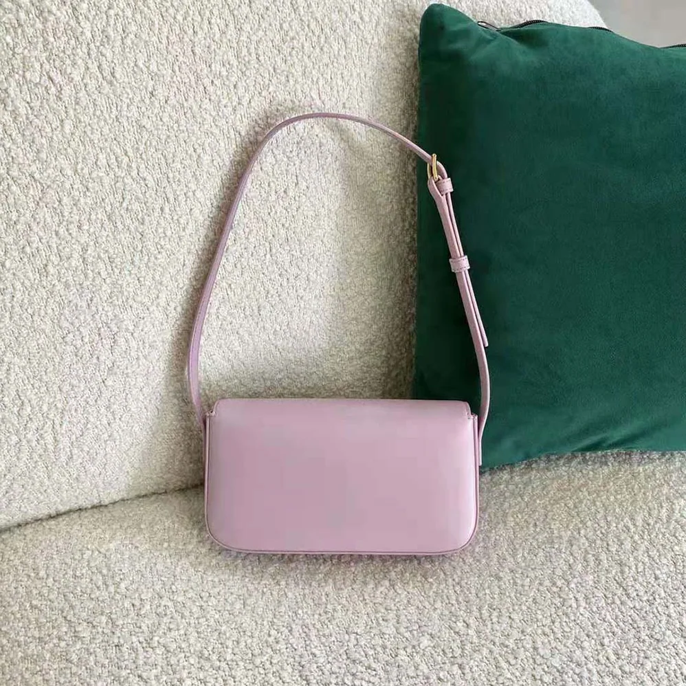 Celine Triomphe Shoulder Bag in Natural Calfskin for Women in Purple Celine Triomphe Shoulder Bag in Natural Calfskin for Women in Purple