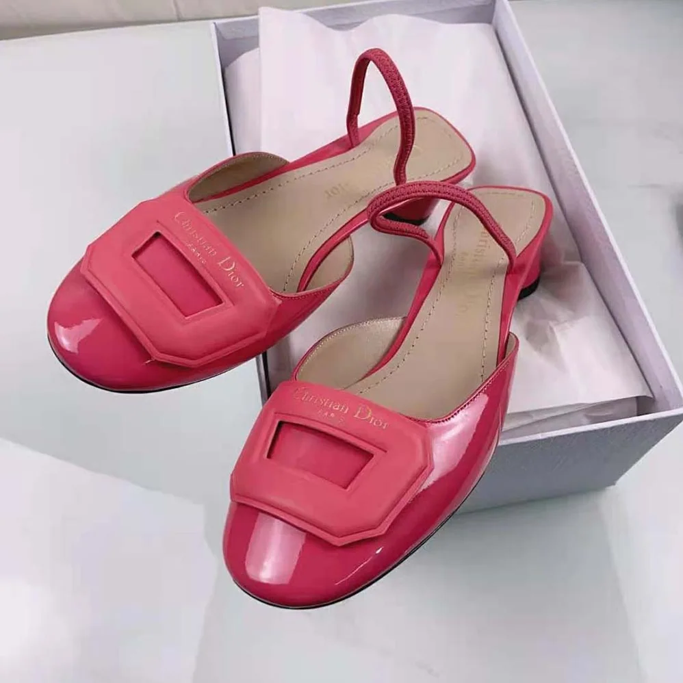 Dior Day Slingback Pump Indy Pink Patent Calfskin for Women Dior Day Slingback Pump Indy Pink Patent Calfskin for Women