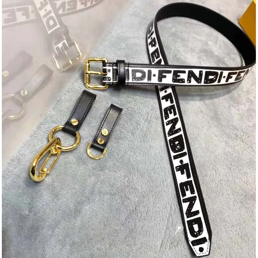 Fendi Multi-accessorized Fendi Belt with Key Ring and Clip for Women