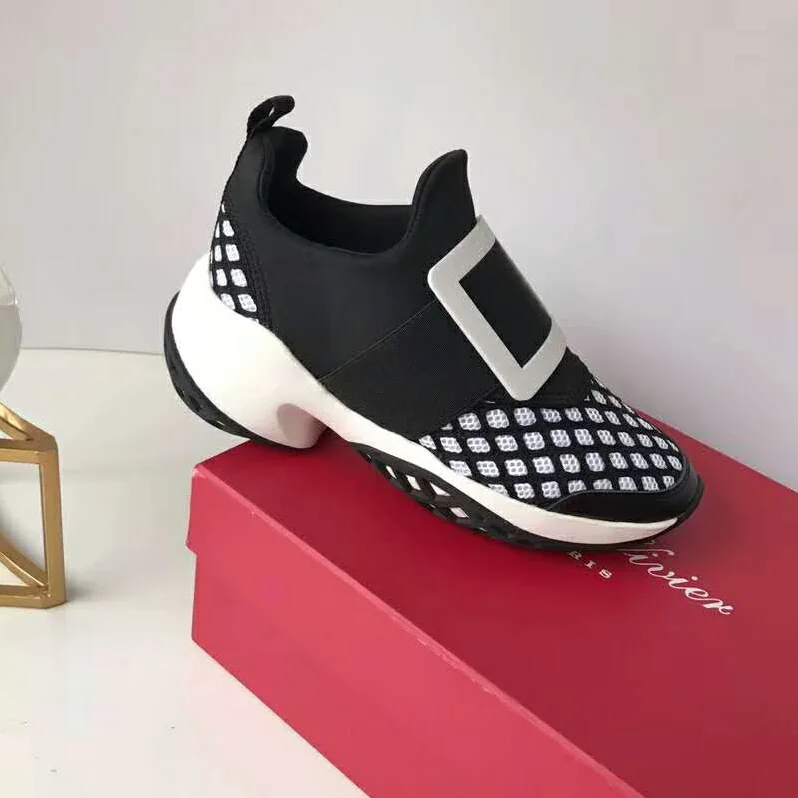Roger Vivier Shoes Viv' Run Sneakers 75mm Heel for Women in Black Roger Vivier Shoes Viv' Run Sneakers 75mm Heel for Women in Black