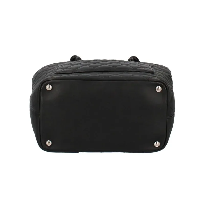 Chanel Cambon Ligne Medium Tote Bag in Black Silver Hardware Chanel Cambon Ligne Medium Tote Bag in Black Silver Hardware
