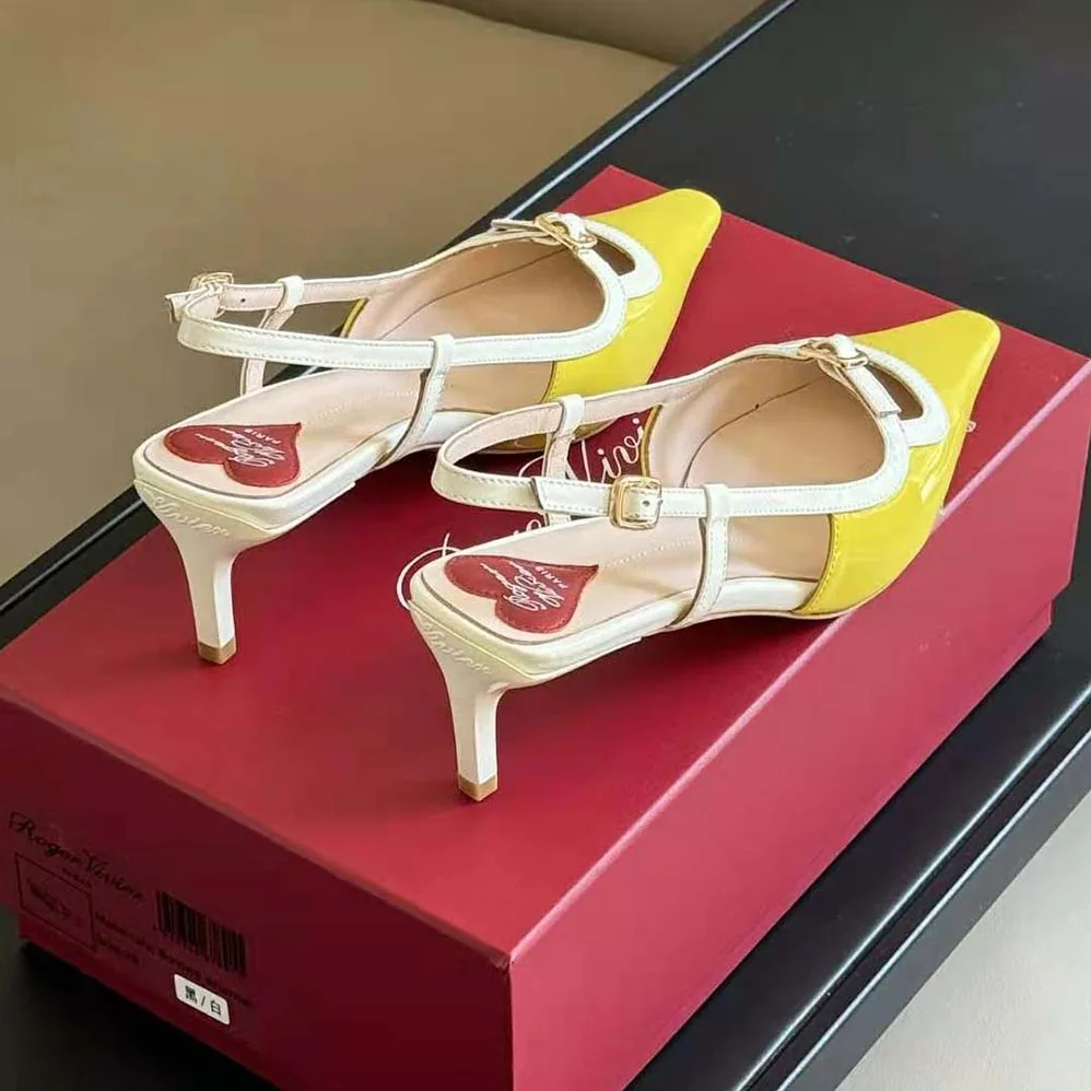 Roger Vivier Viv' Canard Slingback Pumps in Patent Leather for Women in Yellow