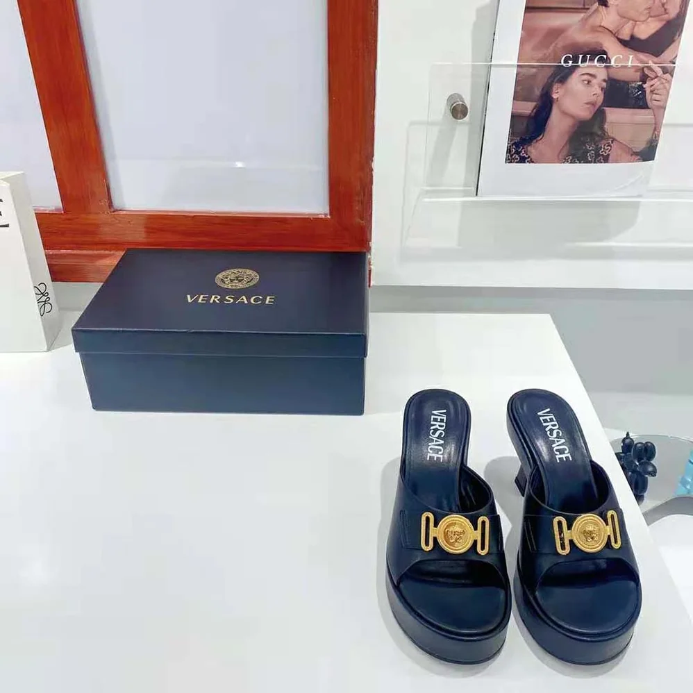 Versace Medusa Biggie Mules for Women in Black