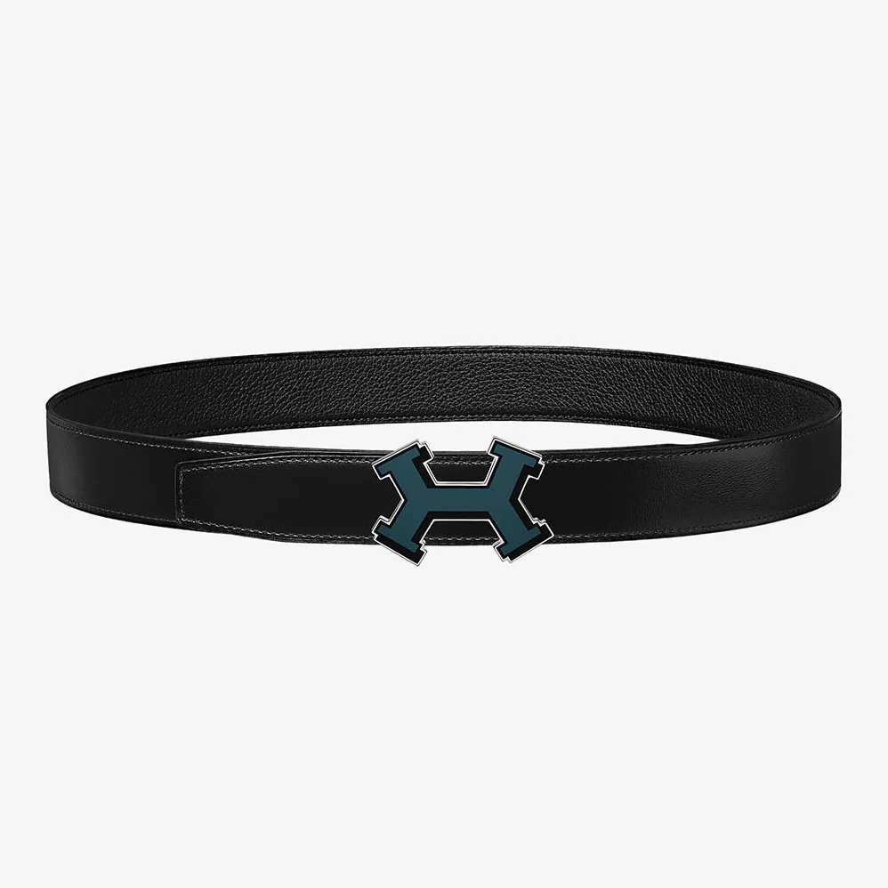 Hermes Street H Belt Buckle & Reversible Leather Strap 32 mm for Men