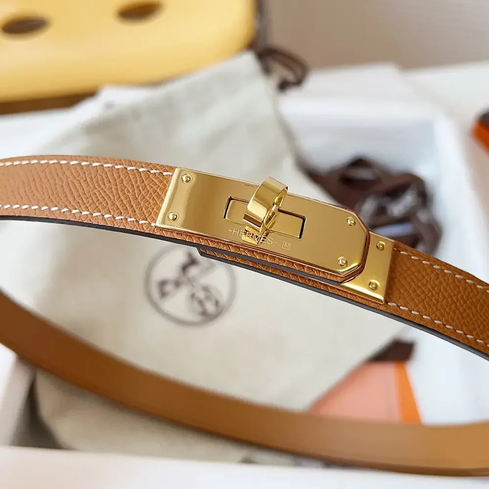 Hermes Kelly 18 Belt for Women in Brown
