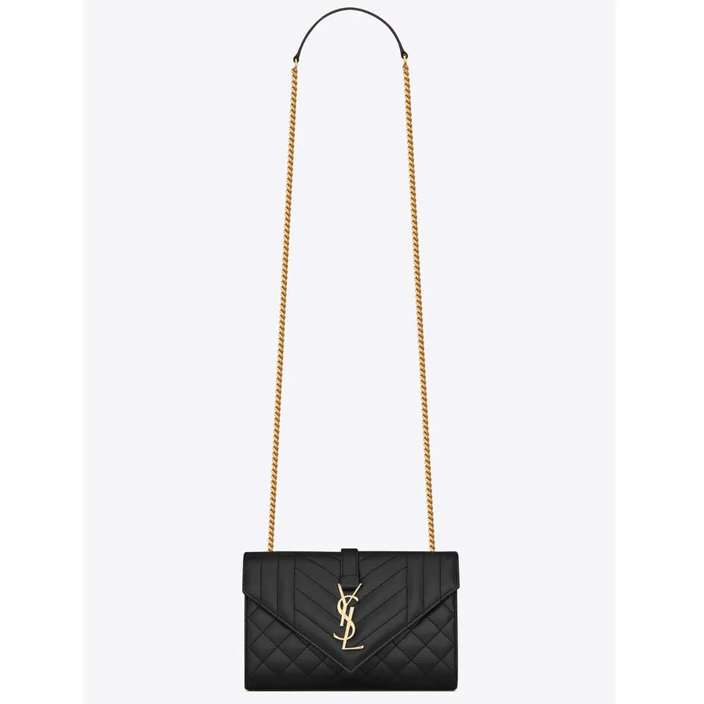 Saint Laurent YSL Envelope Small Grain De Poudre Embossed for Women Saint Laurent YSL Envelope Small Grain De Poudre Embossed for Women