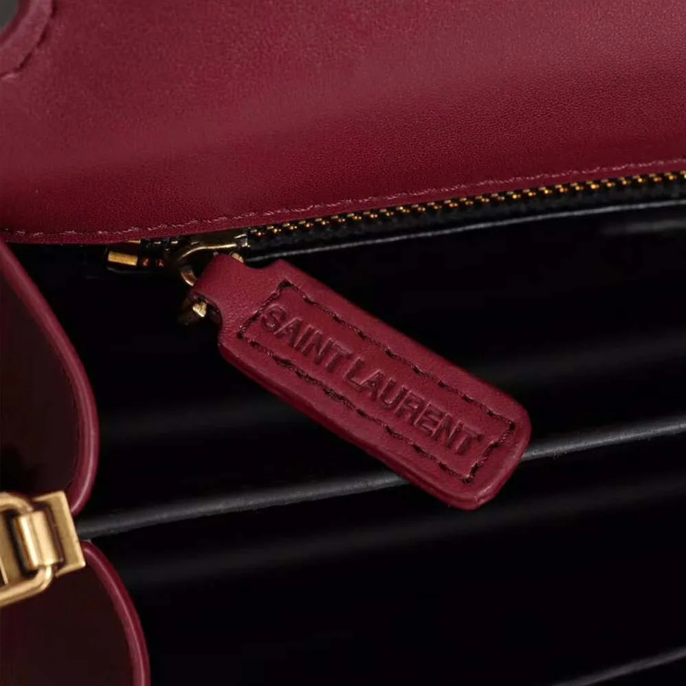 Saint Laurent YSL Cassandra Monogram Clasp Bag Smooth for Women in Maroon Saint Laurent YSL Cassandra Monogram Clasp Bag Smooth for Women in Maroon