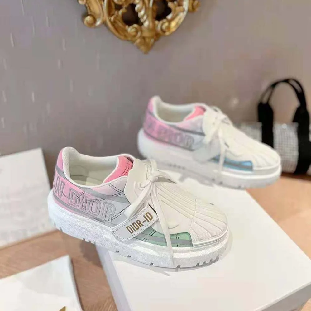 Dior Dior-id Sneaker Multicolor Gradient and Reflective Technical Fabric for Women Dior Dior-id Sneaker Multicolor Gradient and Reflective Technical Fabric for Women