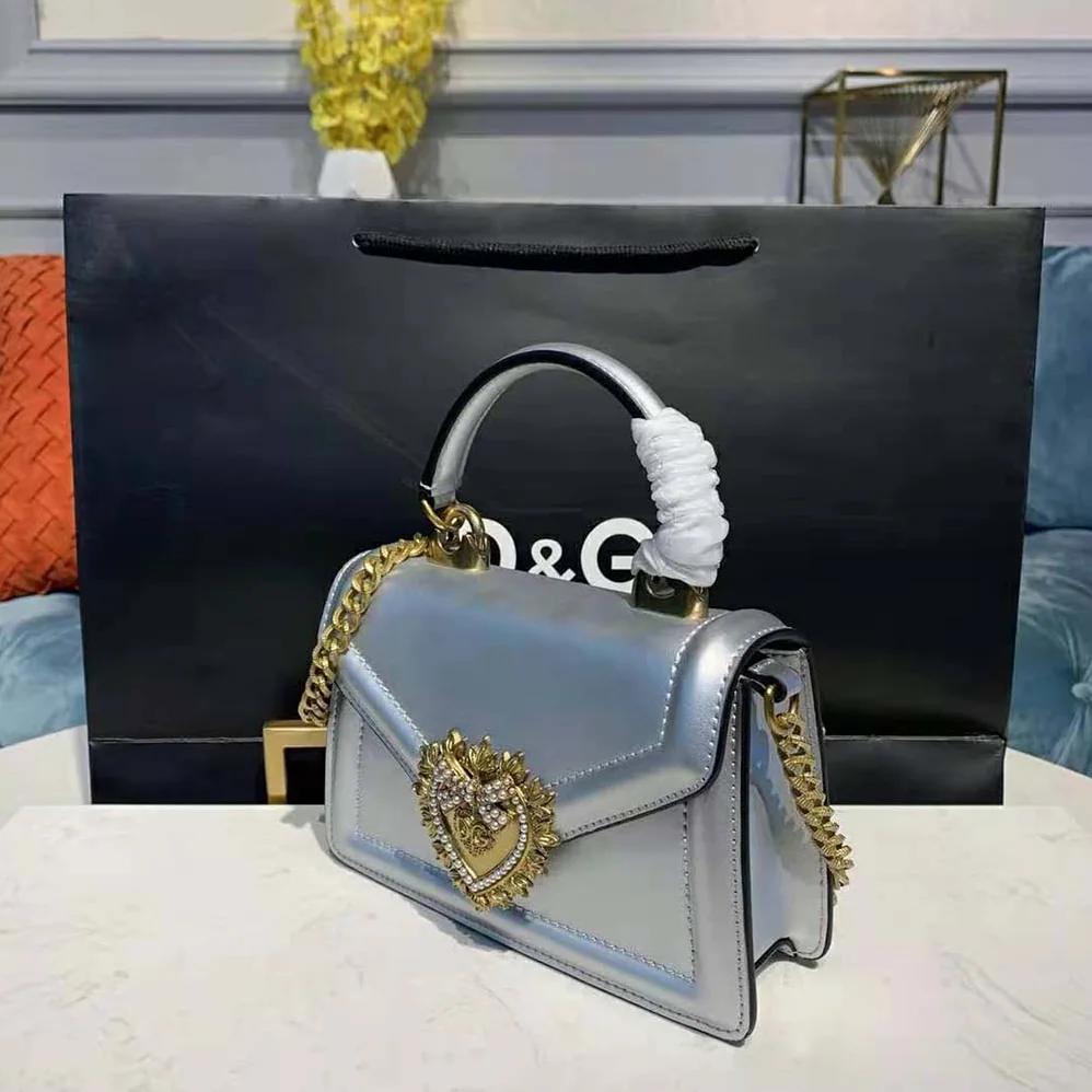 Dolce Gabbana D&G Small Devotion Bag in Mordore Nappa Leather for Women Dolce Gabbana D&G Small Devotion Bag in Mordore Nappa Leather for Women