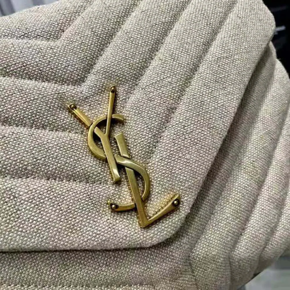 Saint Laurent YSL Loulou Medium in “Y” Quilted Linen for Women