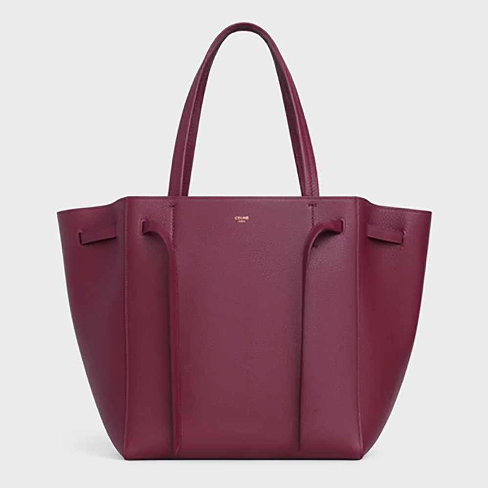 Celine Small Cabas Phantom in Soft Grained Calfskin for Women in Maroon Celine Small Cabas Phantom in Soft Grained Calfskin for Women in Maroon