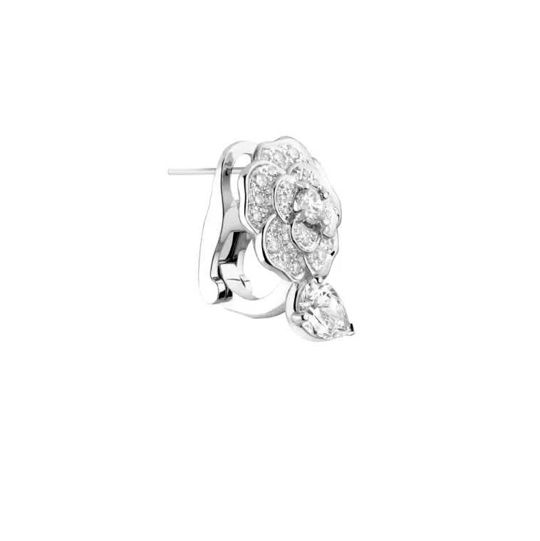 Chanel Camélia Précieux Earrings White Gold