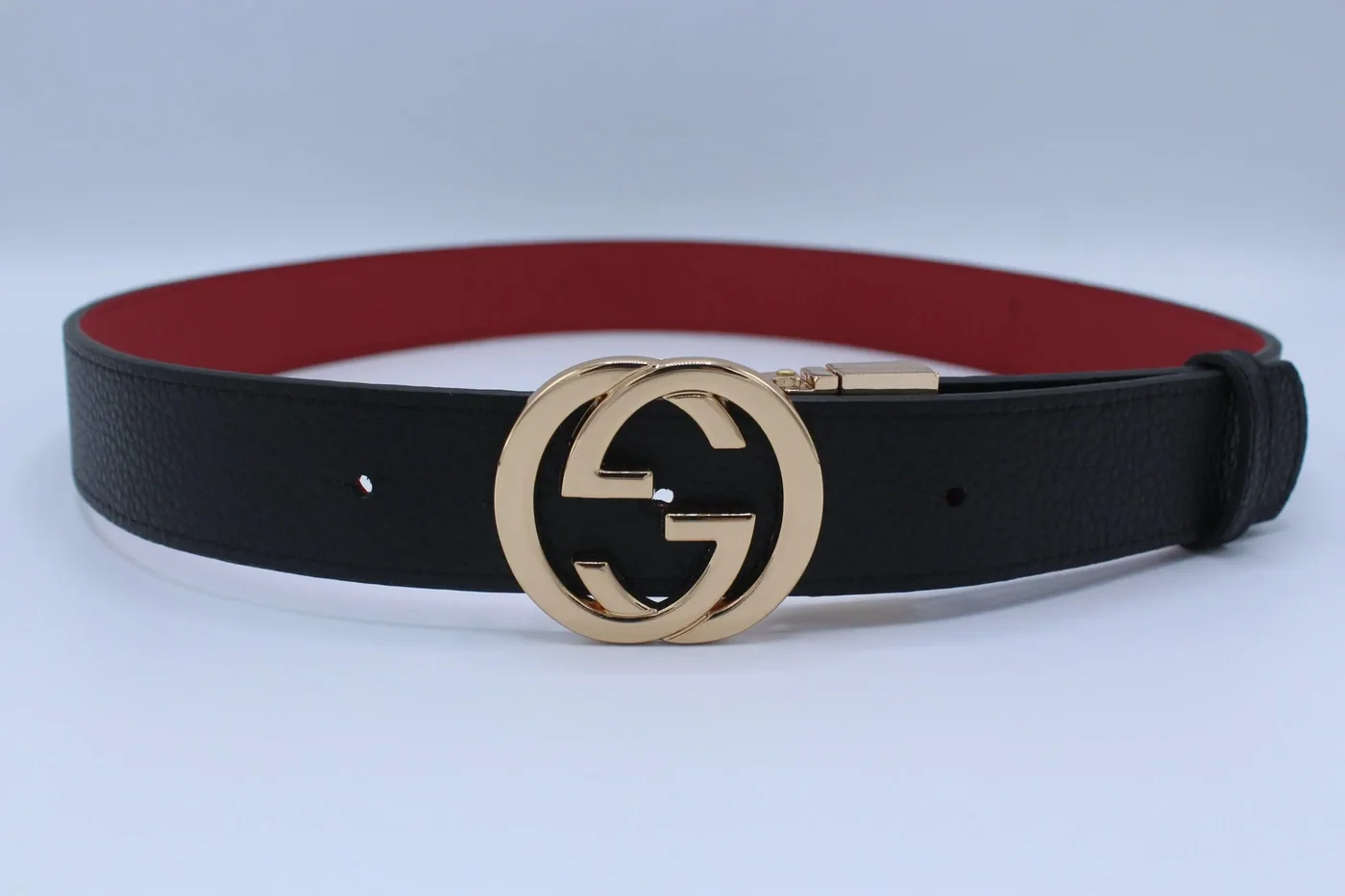 Reversible GG Buckle Leather Belt