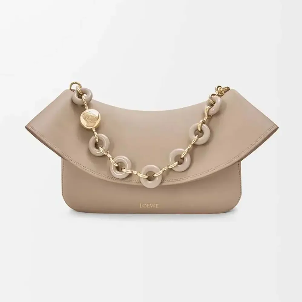 Loewe Medium Ola Bag in Smooth Calfskin for Women in Sandy Loewe Medium Ola Bag in Smooth Calfskin for Women in Sandy