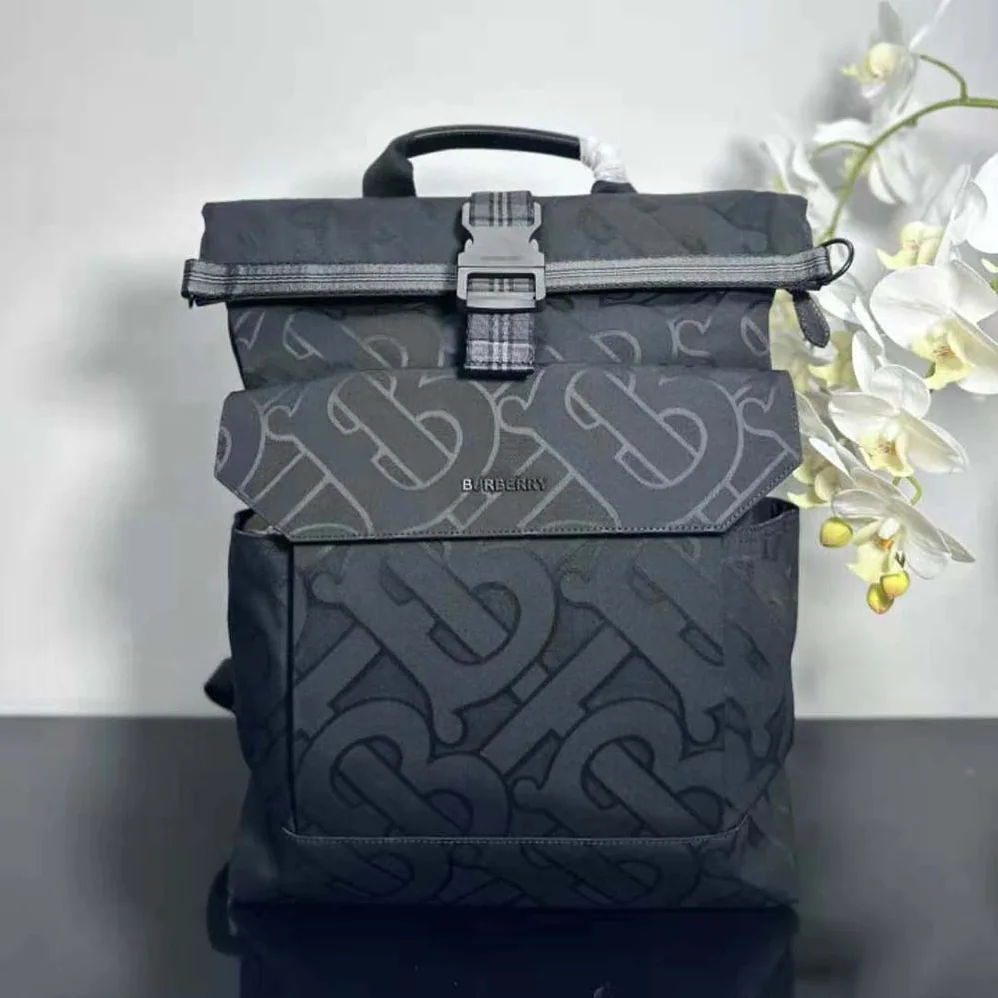 Burberry Orville Backpack with Raised Burberry Lettering at Front for Men in Black Burberry Orville Backpack with Raised Burberry Lettering at Front for Men in Black