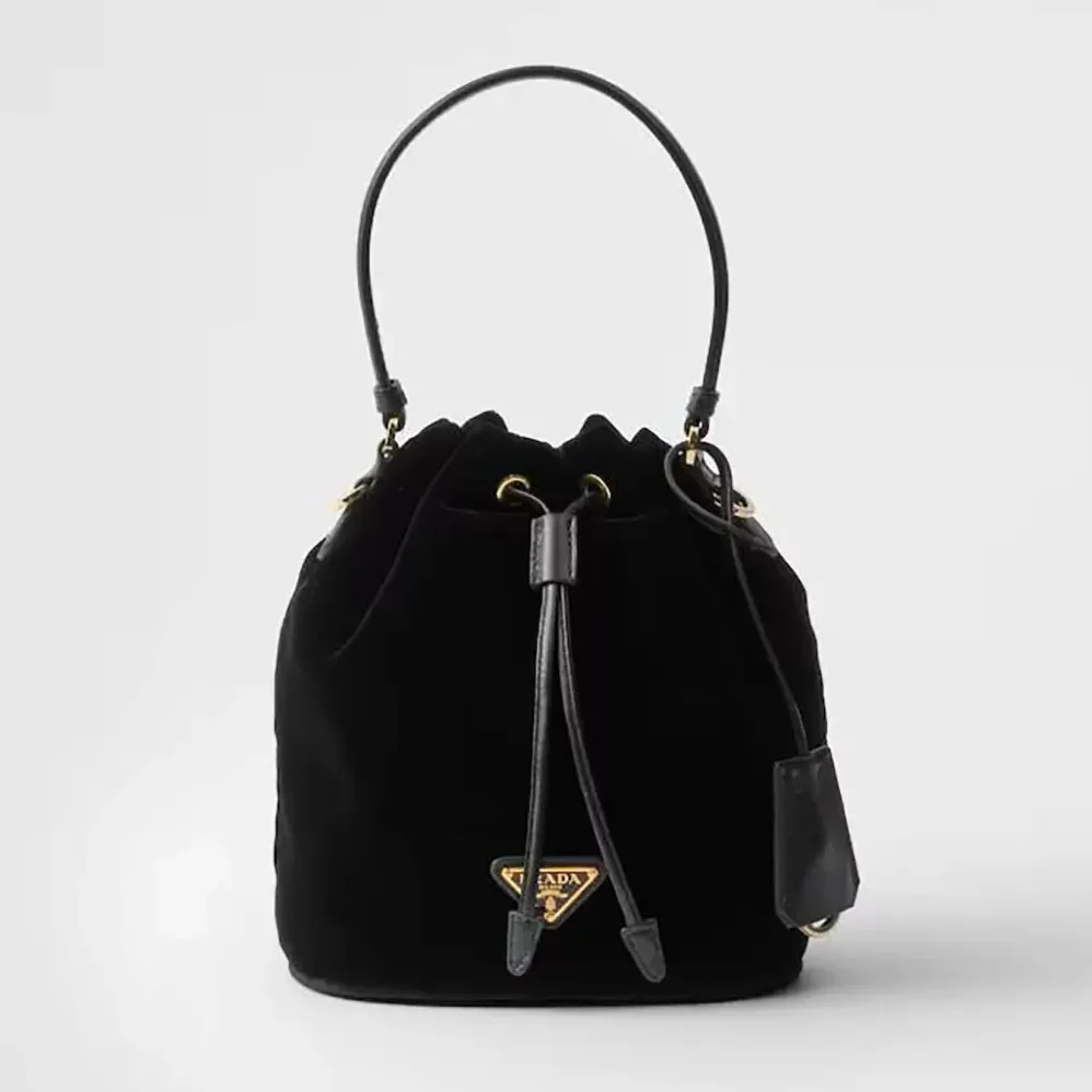 Prada Velvet Mini-bag with Nappa Leather Details for Women