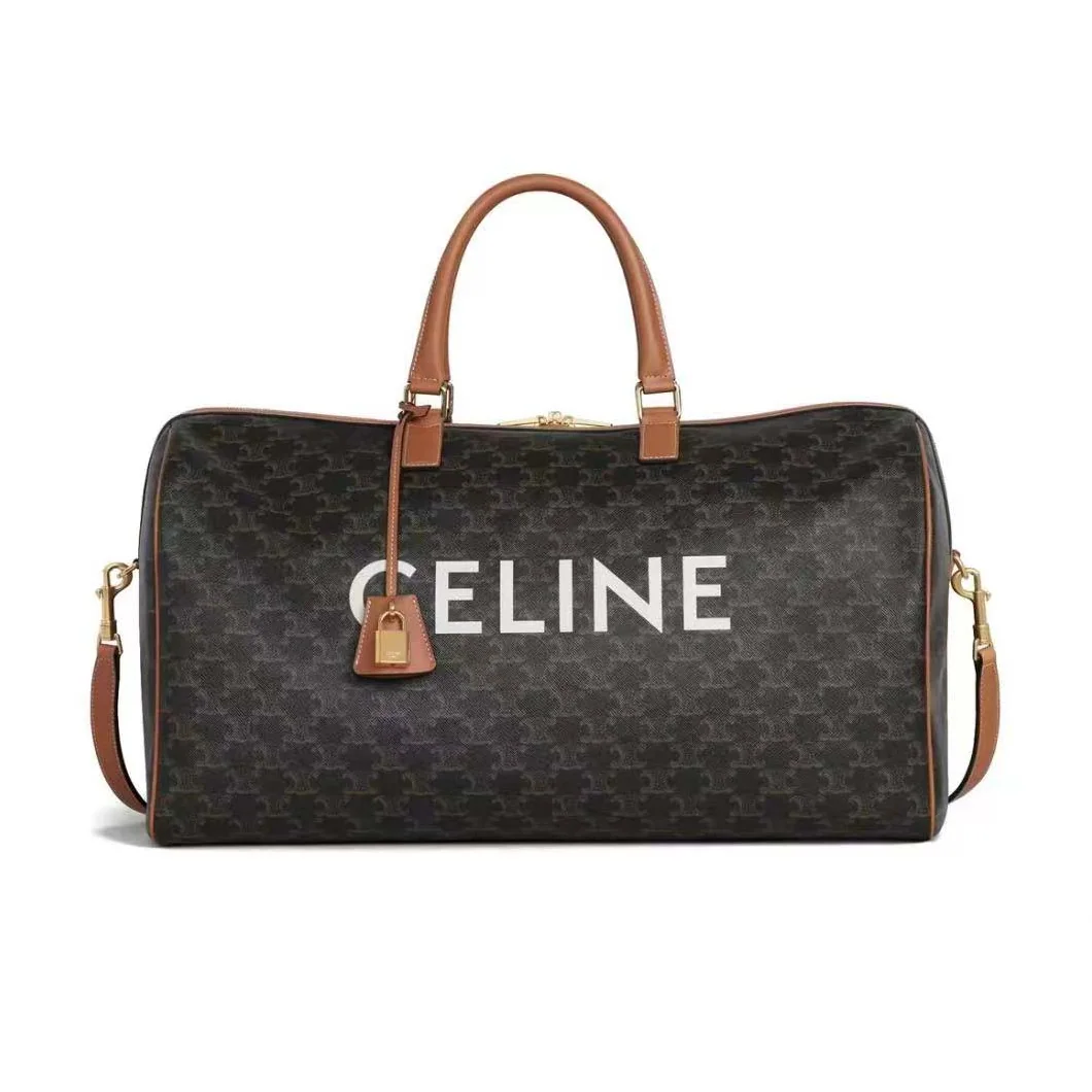 Celine Large Travel Bag in Triomphe Canvas with Celine Print for Unisex