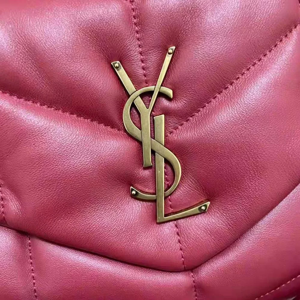Saint Laurent YSL Puffer Small Bag in Quilted Lambskin for Women in Red Saint Laurent YSL Puffer Small Bag in Quilted Lambskin for Women in Red