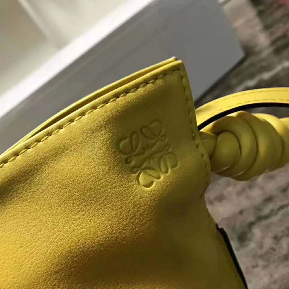 Loewe Flamenco Knot Mini Bag in Nappa Leather for Women in Yellow
